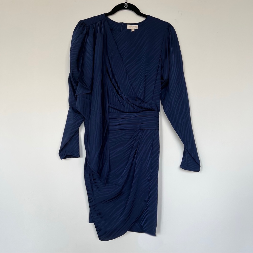 NWT Ronny Kobo Shanaya Mini Dress in Indigo/Navy - Picture 4 of 8